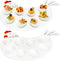 Hedume 2 Pack Deviled Egg Platter Tray, Ceramic Hen Modelling 8-Cup Egg