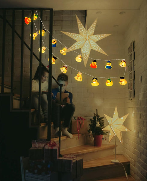 20 9.8ft AceList LED Yellow Duck String Lights - Long, Child-Friendly Decor, Perfect for Kids' Bedrooms and Play Areas