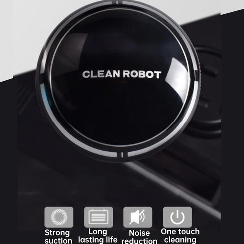 USB Rechargeable Robots Automatic Vacuum Cleaner, Home or Office Sweeping Machine, Intelligent Floor Cleaner Suction Robot Cleaner for Household Sweeping Machines(Black) by Hakeeta