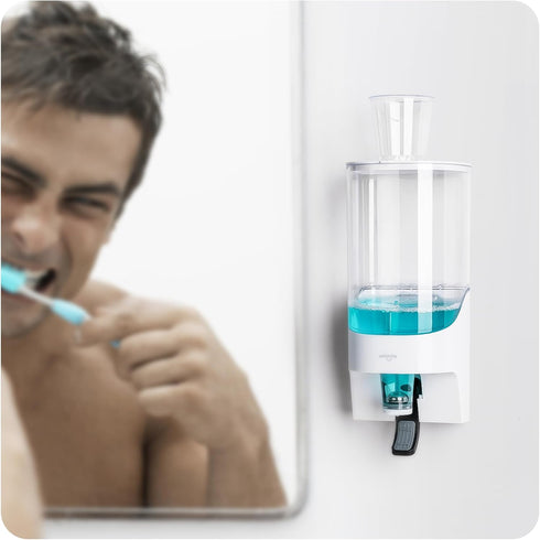 30.4oz(900ml) 10Pcs Umimile Mouthwash Dispenser for Bathroom, Plastic Mouthwash Dispenser Wall Mounted, Mouthwash