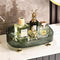 Makeup Perfume Organizer Tray, Vanity Cosmetic Skincare Countertop Organizer for Bathroom Dresser Table, Green