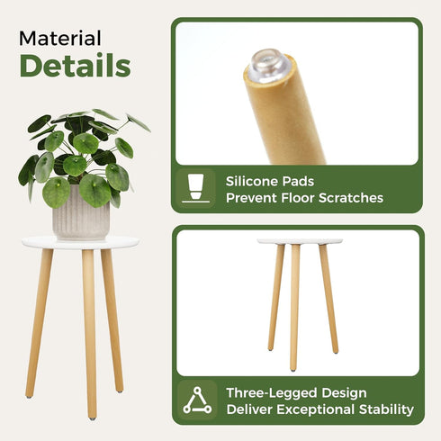 Leaf&lull Tall Plant Stand Indoor Small Plant Table for Large Plants Wooden Plant Stool Plant Holder for Living Room