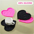 NIUnie Set 4.7" Silicone Drink Coasters Heart-Shaped, Colorful Non-Slip Coasters for Drinks, Coffee Table, Outdoor Use