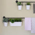 34.3 Inch Industrial Pipe Pot Bar Rack, 15 S Hooks, Rustic Iron Pots and Pans Hanging Rail, Wall Mounted Organizer,