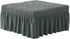 VIENLOVE 3D Bubble Lattice Rectangle Ottoman Slipcover Polyester Footstool Protector Covers with Skirt