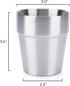 Beasea 8 oz Stainless Steel Cups Set of 4, Stackable Double Wall Insulated Drinking Cups for Home Restaurant Camping