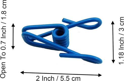30 Pcs Chip Clips, 2 Inch, 10 Different Random Colors, PVC Coating High Elasticity Strength