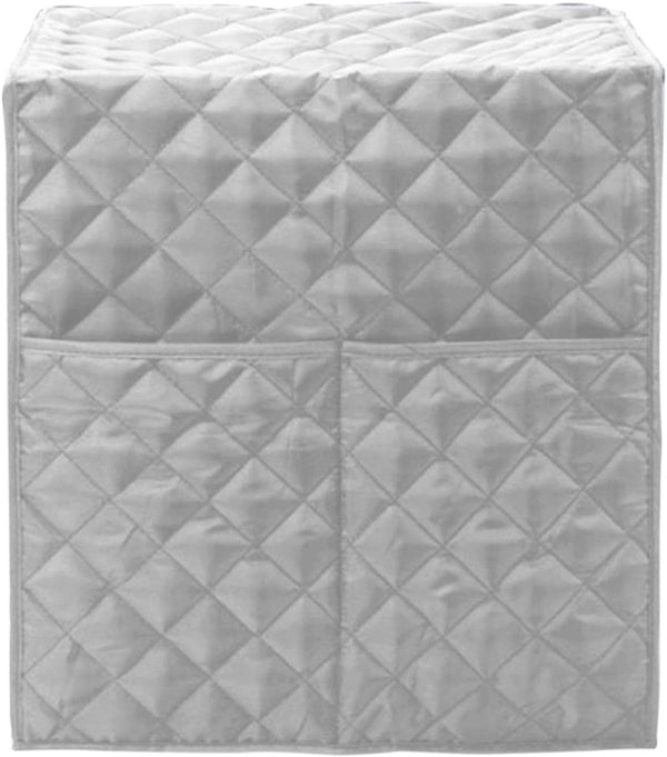 Espresso Machine Quilted Protective Cover, Washable Dust Cover for Kitchen Appliances, Grey Coffee Machine Cover