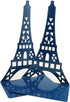 Winterworm Stylish Modern Paris Eiffel Tower Metal Decorative Bookend, Blue, Book Organizer for Home Office