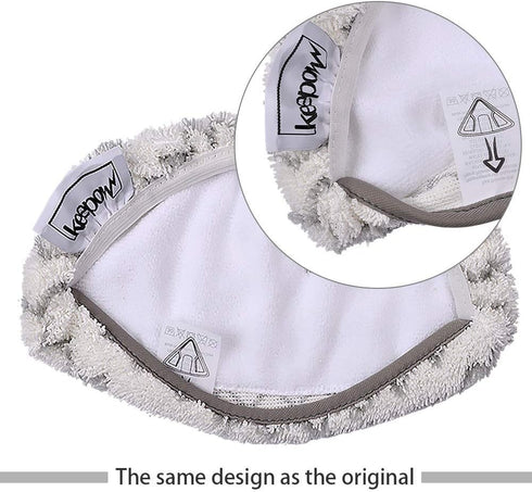 1252, 1606670, 1543, 1543A, 1132, 1652, (6 Pack) KEEPOW Steam Mop Pads Compatible with Bissell Powerfresh Fit Symphony