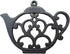 Teapot Cast Iron Trivet for Hot Pots, Kitchen & Dining Table, Black, 8 by 6.1 Inches, Gift for Home Decor