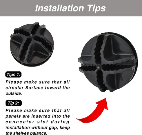 48 Pieces Plastic Cube Connectors, Wire Cube Connectors Organizer, ABS Connectors for Modular Closet Storage