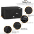 50 21 23 inch, NettyPro Deck Box Cover Outdoor Waterproof Storage Bench Cover for Rectangular Deck Box, x x Black