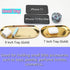 Stainless Steel Decorative Tray, Set of 2, 9 Inch Long, Jewelry Dish, Small Storage Tray, Gold