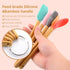 5 Piece Silicone Spatula Set, Mini Rubber Spatula with Wooden Handle, Heat Resistant Kitchen Utensils for Baking