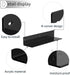 16 Inches 2 Pack, 4'' Sezanrpt Black Acrylic Wall Shelves L Shape Floating Shelf, Acrylic Corner Shelf for Model Car