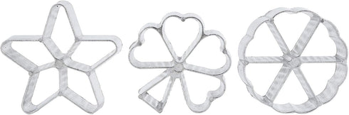 Rosette Iron Set with Handle, 4 Shapes Cake Printing Pastry Waffle Molds, Cookie Pastry Mold for Biscuit Lovers
