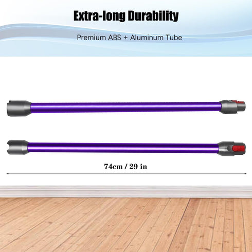 Replacement Extension Wand for Dyson V12 Slim Vacuum Cleaner, 29 in Quick Release Tube Attachment - PURPLE