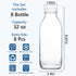 8 Pack 32oz KEYWING Glass Milk Bottles with Airtight Lids Reusable, Leak-proof Containers Dishwasher Safe, Food Grade