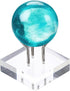Hipiwe Acrylic Display Stand, Medium Three Metal Peg Easel for Fossils, Crystals, and Geodes in Silver