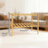 2 Small Shoe Rack, Multipurpose Tier Shoe Organizers RackSmall Bamboo Shelfs for Shoes, Plants, Books, Living Room