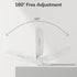 JISULIFE Small Desk Fan, Portable USB Rechargeable Fan, 160° Tilt Folding Personal Mini Fan with 2000mAh Battery, Strong Wind, Ultra Quiet, 4 Speed Modes for Office, Home, Camping - White by JISULIFE