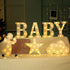 GPUSFAK BABY Marquee Light Up Letters - LED Letter Number Light Sign Decoration for Birthday Home Table Decor White