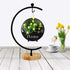 Ian Enterprises Ornament Display Stand Iron Pothook Stand for Hanging Glass Terrarium/Picture (Big G-Shaped Wood Base