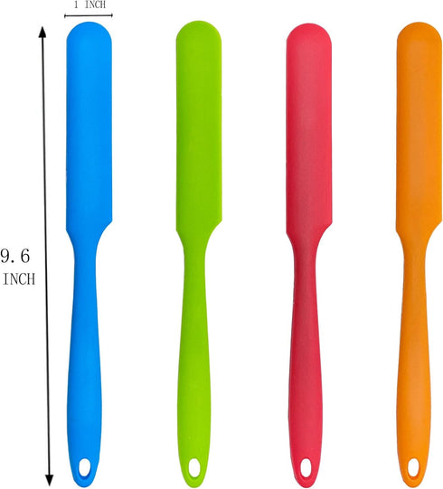 4 Pcs Silicone Spatula Set Heat Resistant Cake Cream Butter Spatulas Mixing Batter Scraper Non-Stick Flexible Baking Cooking Tool by zYoung