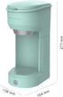 Frigidaire ECMK088-MINT Retro Single Serve Maker, Brewer for Ground Coffee, 300 ml, MINT