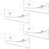 Suwimut 4 Pack Window Plant Floating Shelf, Suction Cup Shelf for Fish