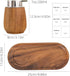 Set 7oz/200ml 6 Countertop Walnut Wood Soap Dispenser with Tray, Foaming Hand Soap Dispenser with Labels, Wooden