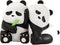 Whbbbj 2pcs Cute Panda Decorative Bookends, Resin Unique Animal Book Ends, Fun Modern