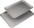 Goodful Nonstick Cookie Baking Sheet Set, Heavy Duty Carbon Steel, 2-Pack Bakeware Set, Dishwasher Safe, Gray