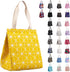iknoe Insulated Lunch Bag for Women, 9L Sturdy Wide-Open Portable Lunch Tote with Interior Pockets, Yellow