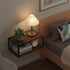 Floating Nightstand, Wood Bedside Shelf Wall Mounted Nightstand, Floating Bedside Table Wall Shelf for Bedroom, Living