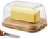 Hekeieon Butter Dish With Glass Lid - Airtight Seal for Freshness, Large Butter