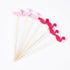 PuTwo Handmade Bamboo Cocktail Picks - 100ct Toothpicks, 4.7" in Flamingo Decor