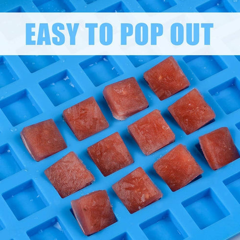 Square Silicone Candy Molds, Mini Silicone Molds for Hard Candy, Chocolate, Gummy, Caramel, Ice Cubes (2)
