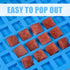 Square Silicone Candy Molds, Mini Silicone Molds for Hard Candy, Chocolate, Gummy, Caramel, Ice Cubes (2)