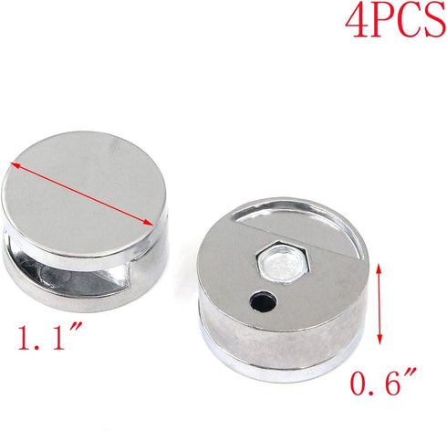 MY MIRONEY 4Pcs Zinc Alloy Mirror Clips, Floating Glass Clip Clamps for Wall-Mounted Bathroom Mirrors