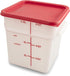 Carlisle FoodService Products Square Food Storage Container, 8 Quarts, Stackable Design for Catering, White