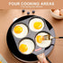 Egg Frying Pan, Fried Egg Pan Nonstick 4 Cups Pancake Pan Aluminium Alloy Cooker for Breakfast, Egg Pan Suitable for Gas & Induction (Black) by Bobikuke