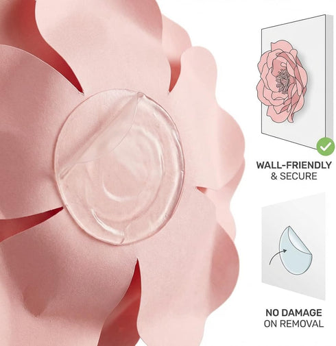 3D Mverse Paper Flowers Decorations for Wall, Pre-Assembled Large Floral Decorations for Baby Girl Nursery Wall