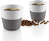 Eva Solo 2 Lungo Tumbler Mugs, 8 oz Porcelain Coffee Cups, Grey