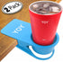 2 Pack YOY Drink Cup Holder Clip - Table Desk Side Water Glass Beer Bottle Beverage Soda Coffee Mug Holder Cup Saucer