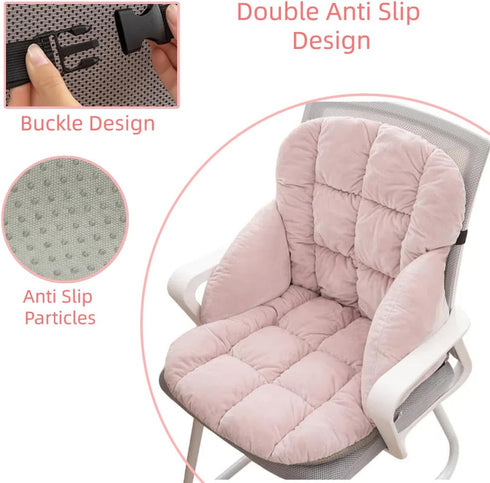 LYFJMUS High Back Office Chair Cushion Soft Desk Chair Pad with Ties Rocking Chair Cushion for Office Car Home Dining