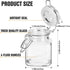 24 Pack 4oz 24 SPANLA Spice Jars, Small Glass Jars with Airtight Hinged Lid, With Spice Labels & Silicone Funnels