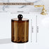 SheeChung 2 Pack Small Clear Plastic Apothecary Jar, 12 Oz, Bronze, Qtip Dispenser Holder for Bathroom Vanity Storage