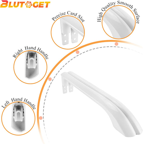 Blutoget 5304486359 5304506469 Refrigerator Door Handle 2Pack 242059501 242059504 Fit for Frigidaire Refrigerator FFTR1814QW4A FFTR1821QW0 FFTR1821QW1 FFTR1814QW3 LFTR1814LWK by Blutoget